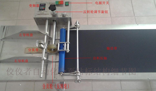貼標設備分頁機構 貼標設備分頁機構